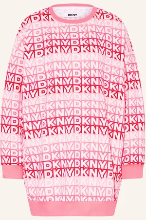 DKNY Pohodlné Domácí Šaty New Vision New York lososová světle růžová tmavě červená