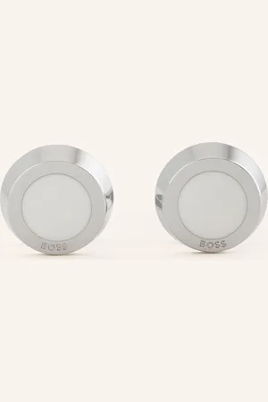 HUGO BOSS Manžetové Knoflíčky Simony bílá stříbrná
