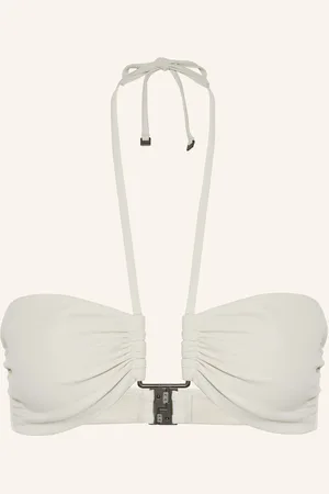 Calvin Klein Bandeau Horní Díl Bikin Ck Wire krémová