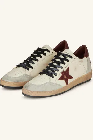 Golden Goose Sneakersy Ball Star režná tmavě červená světle šedá