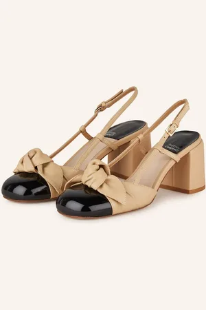 Jeffrey Campbell Slingpumps S Otevřenou Patou Baby-Doll béžová černá