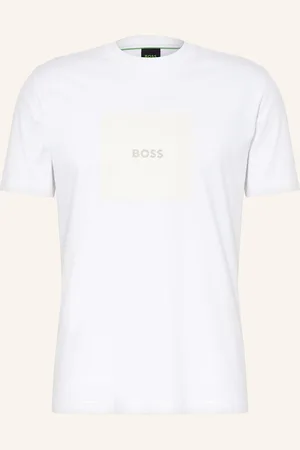 HUGO BOSS Tričko Logo bílá krémová