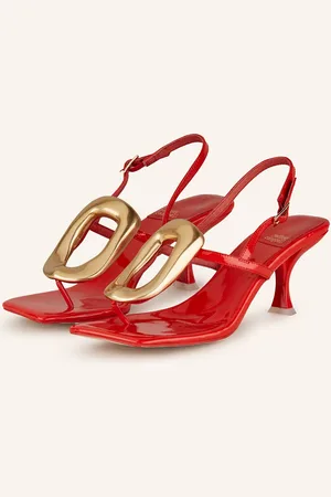 Jeffrey Campbell Žabky Linq-Up-2 červená