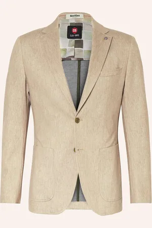 Club of Gents Oblekové Sako Cg Carter Slim Fit Z Žerzeje béžová