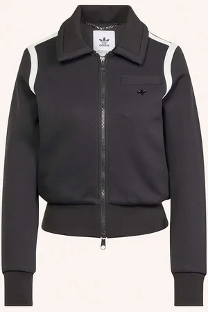 adidas Mikinová Bunda černá bílá
