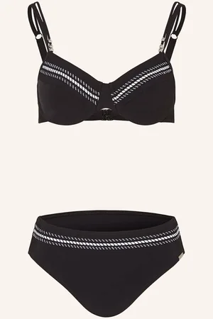 Charmline Bikiny S Kosticemi Ribbon Play černá bílá
