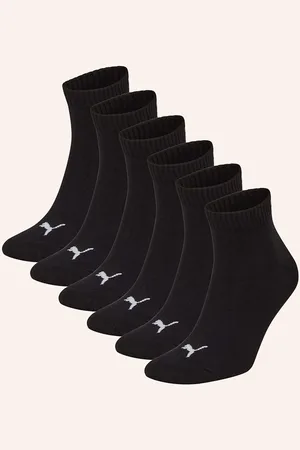 PUMA Ponožky Quarter Plain, 6 Párů V Balení černá
