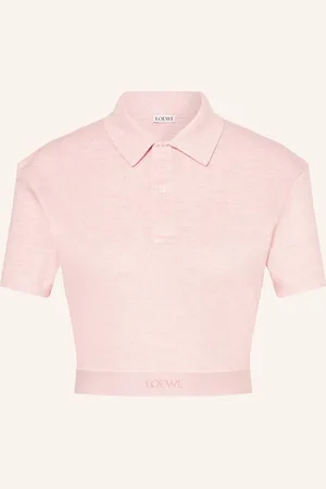 Loewe Cropped Úpletové Tričko růžová