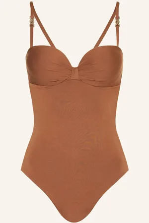 Max Mara Bandeau Plavky Chantal hnědá
