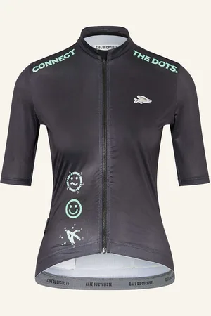 Cafe du Cycliste Café Du Cycliste Cyklistický Dres Fleurette tmavě šedá světle zelená