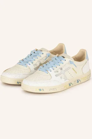 Premiata Sneakersy režná bílá tmavě modrá