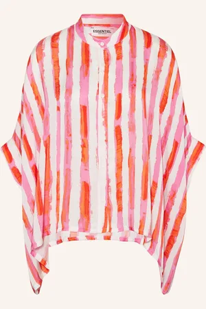 Essentiel Antwerp Oversize Halenka Hillinois bílá růžová červená