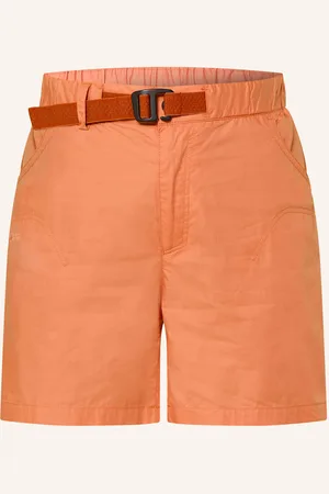 Knowledge Cotton Apparal Trekingové Šortky Vent Canvas 90 tmavě oranžová