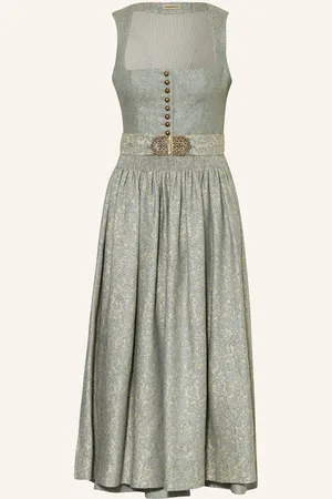 Gottseidank Lněný Dirndl Monika černošedá režná