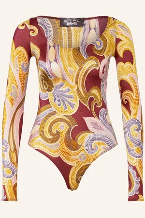 Wolford String Body Paisley Baroque žlutá tmavě červená tmavě modrá