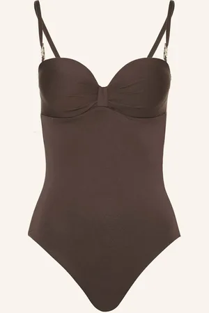 Max Mara Bandeau Plavky Chantal tmavě hnědá
