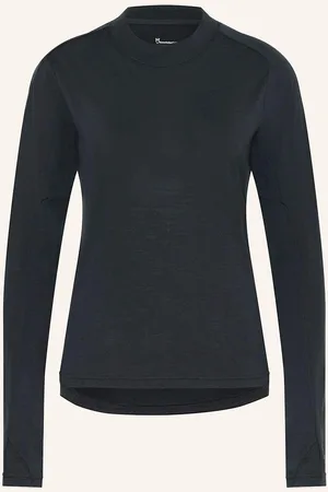 Knowledge Cotton Apparal Tričko S Dlouhým Rukávem Dynamic Wool 175 Z Merino Vlny tmavě modrá