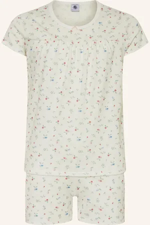 Petit Bateau Pyžamo Se Šortkami bílá zelená červená