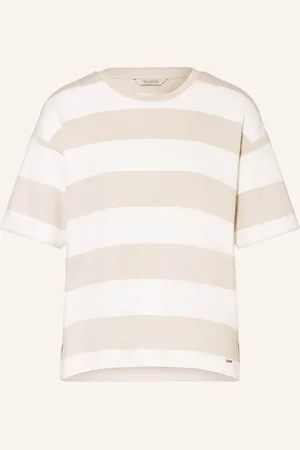 Herrlicher Tričko Stinella Striped režná béžová