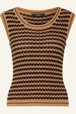 Max Mara Úpletové Tričko Disegno koňaková černá