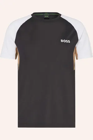 HUGO BOSS Tričko Toc černá krémová světle hnědá