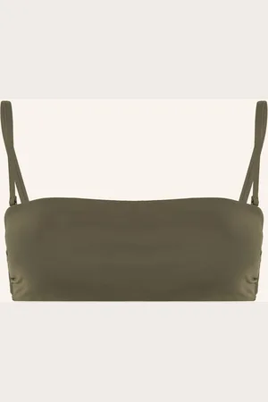 Calvin Klein Bandeau Horní Díl Bikin Ck Essentials olivová