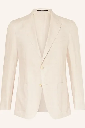 Windsor Sako Giro Extra Slim Fit Ze Lnu krémová