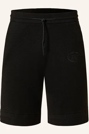 HUGO BOSS Úpletové Šortky Mesh Heritage černá