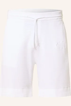HUGO BOSS Úpletové Šortky Mesh Heritage bílá