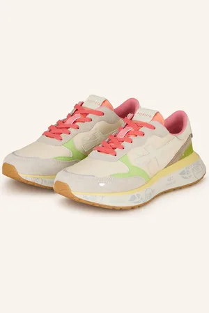 Premiata Sneakersy Lauryn režná světle šedá světle zelená