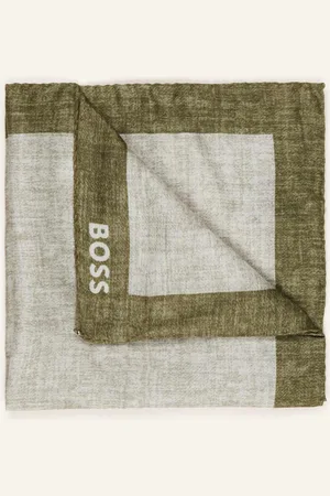 HUGO BOSS Kapesníček Do Náprsní Kapsy bílá olivová