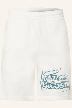 Lacoste Šortky Z Mikinové Látky krémová tmavě modrá