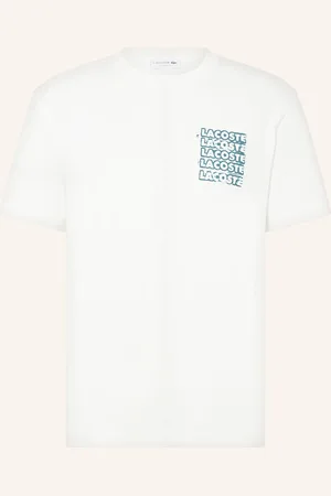 Lacoste Tričko bílá petrolejová