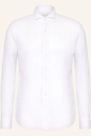 Profuomo Lněná Košile Regular Fit bílá