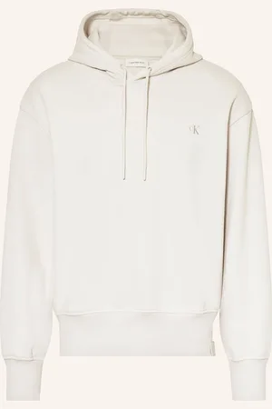 Calvin Klein Mikina S Kapucí béžová světle šedá