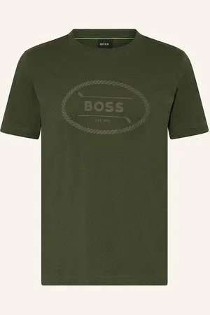 HUGO BOSS Tričko tmavě zelená