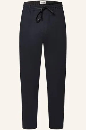 Drykorn Kalhoty Deger V Joggingovém Stylu Regular Fit Se Lnem tmavě modrá