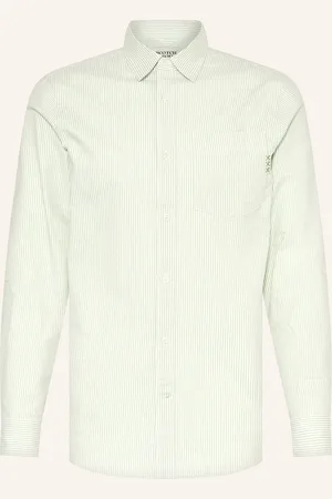 Scotch&Soda Košile Oxford Regular Fit světle zelená bílá