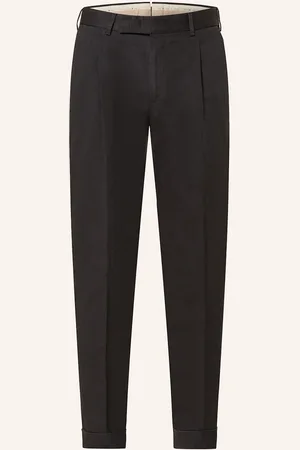 PT Torino Chino Kalhoty Rebel Fit Se Lnem černá