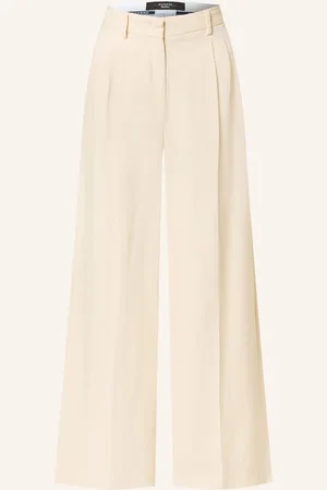 Max Mara Marlene Kalhoty Veliero Se Lnem krémová