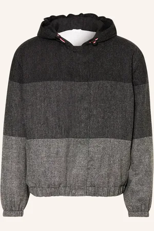 Thom Browne Blouson Z Tvídu tmavě šedá šedá světle šedá
