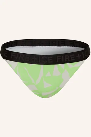 FIRE & ICE Basic Bikinové Kalhotky judit3 neonově zelená bílá