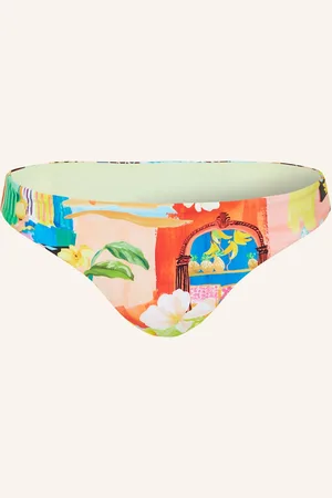 Seafolly Basic Bikinové Kalhotky Cuba červená zelená žlutá