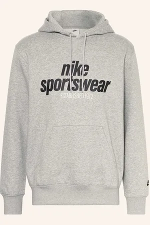 Nike Mikina S Kapucí světle šedá
