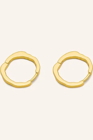 Lulu Copenhagen Kreoly Organic Hoops zlatá