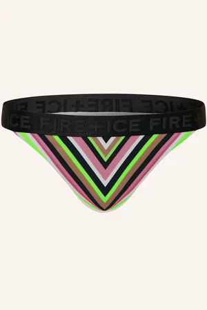 FIRE & ICE Basic Bikinové Kalhotky judit3 růžová černá neonově zelená