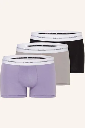 Calvin Klein Boxerky, 3 Kusy V Balení černá černošedá světle fialová