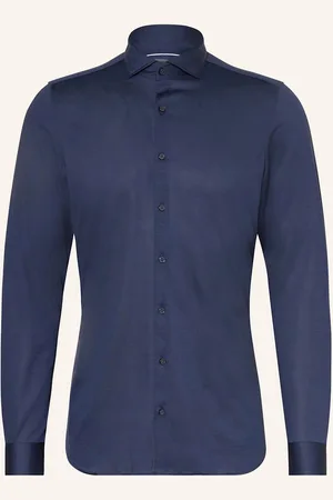 PAUL Žerzejová Košile Slim Fit tmavě modrá