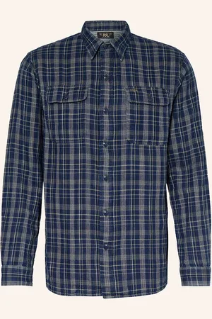 Ralph Lauren Košile Regular Fit tmavě modrá krémová světle zelená