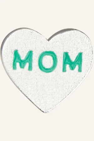 Lulu Copenhagen Puzetové Náušnice Heart Mom stříbrná